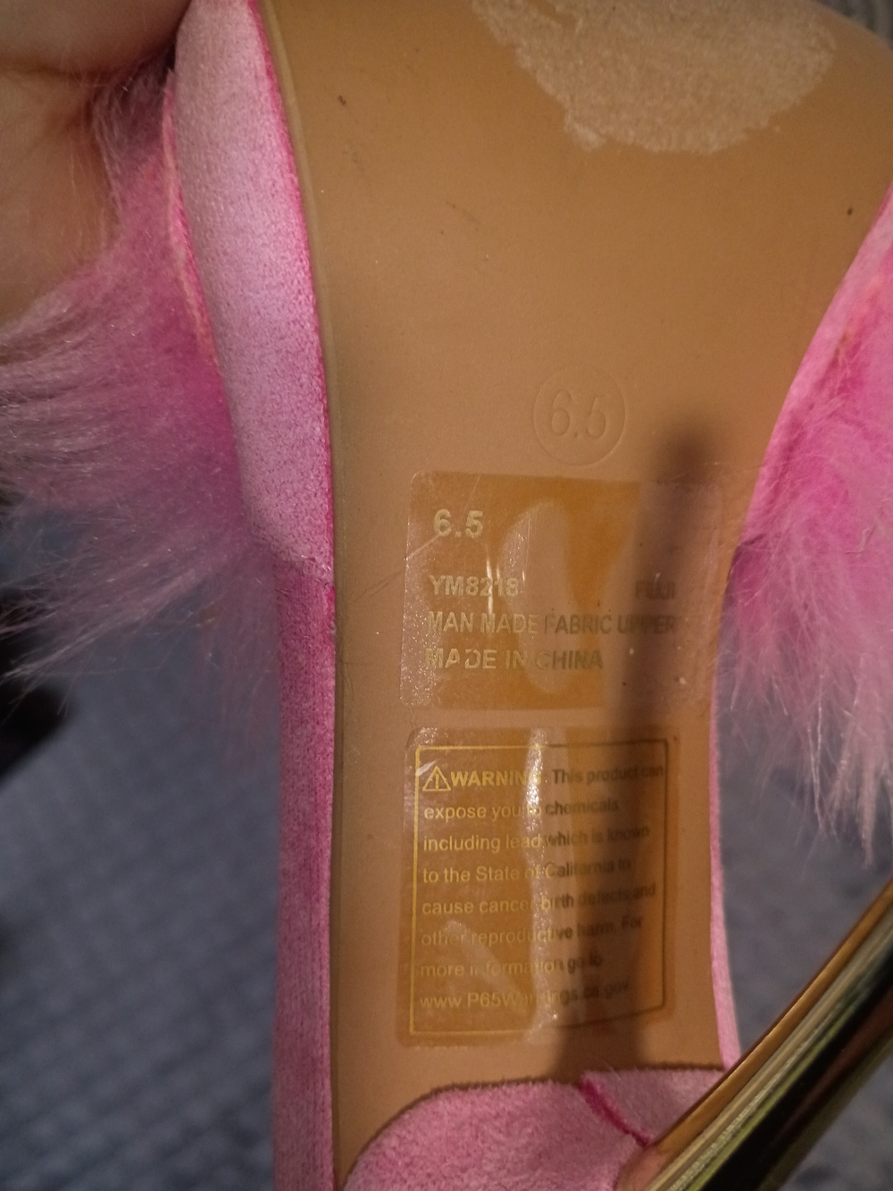 Cape Robbin Pink Faux Fur High Heel Slides - Picture 6 of 7